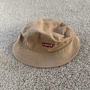 Levi's Hat Bucket Mens Large Beige Cotton Twill Wide Brim Outdoor Summer